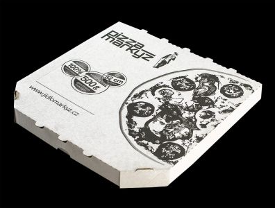 Krabice na teplou pizzu bílá